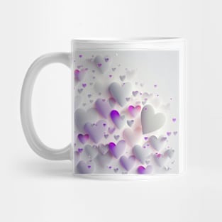 Beautiful lavender pink and white valentines day hearts - for the special someone! Mug